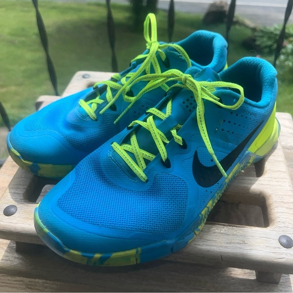 Women's Nike Metcon 2 Amp Blue/Volt 843972-400 Training Athletic Shoes Sz 9M - Picture 2 of 11